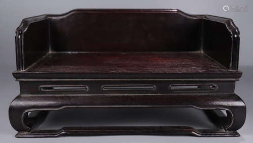 A XIAOYE ZITAN WOOD CARVED LUOHAN BED