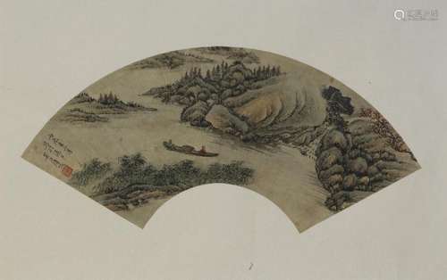 Chinese Fan Painting, Attributed to Liu Hui