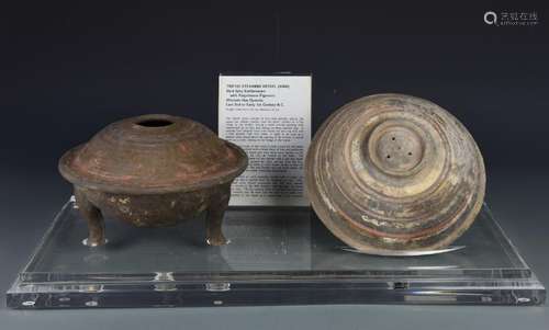 Ham Pottery Jar With Cover And Box