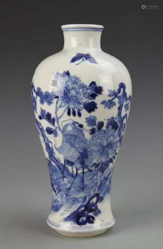 Chinese Blue and White Meiping Vase