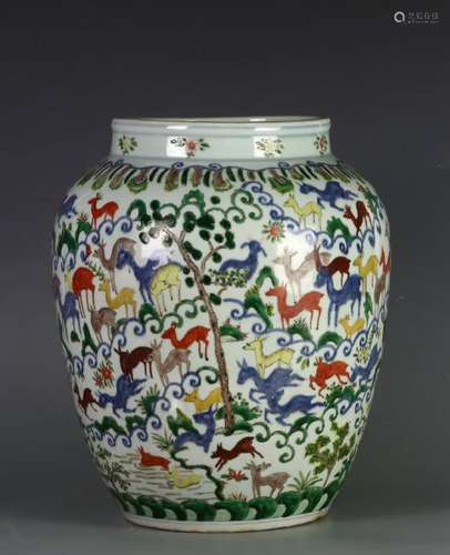 Chinese Wucai Jar