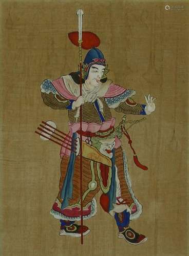 Chinese Antique Warrior Painting