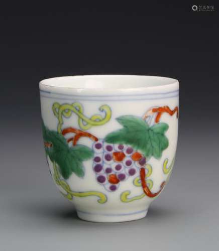 Chinese Wucai Wine Cup