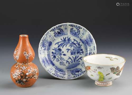 Three Chinese Antique Porcelain Items