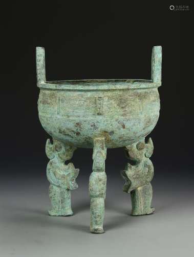 Chinese Antique Bronze Tripod Censer