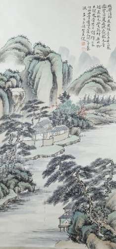 Chinese Scroll Painting of Landscape