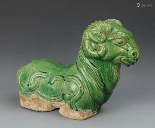 Chinese Green Glazed Ram