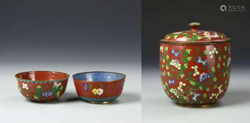 Three Chinese Cloisonne Items