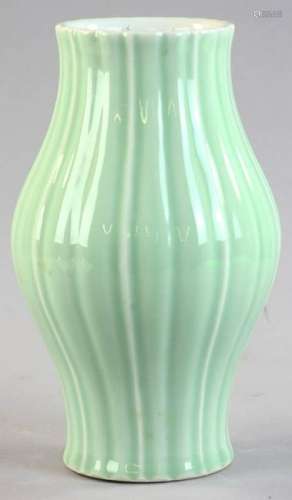 Chinese Celadon Melon Shaped Vase