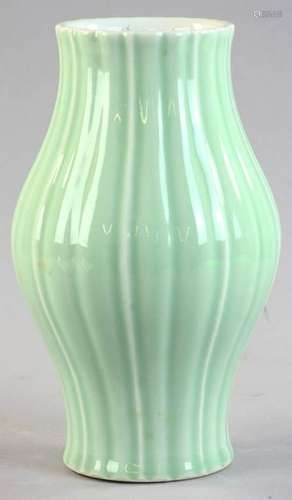 Chinese Celadon Melon Shaped Vase