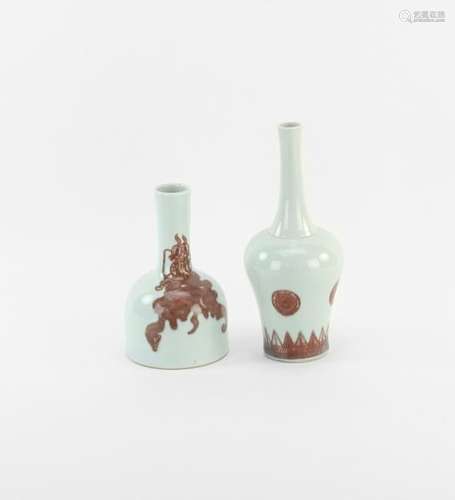 Two Chinese Red Glazed Vases