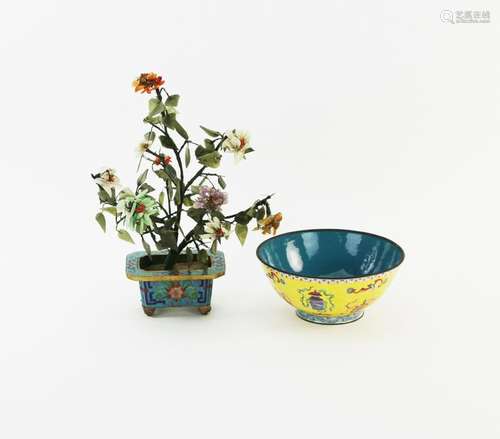 Chinese Cloisonne Flower, Bowl