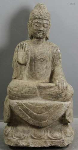 Sui Dynasty Carved Stone Buddha