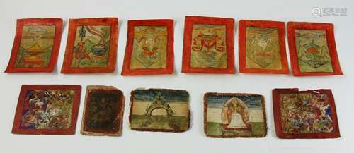 Group of 18th Century  Tibetan Watercolors