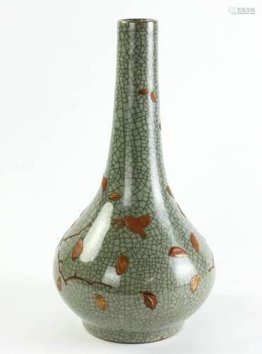 Chinese Celadon Crackle Vase