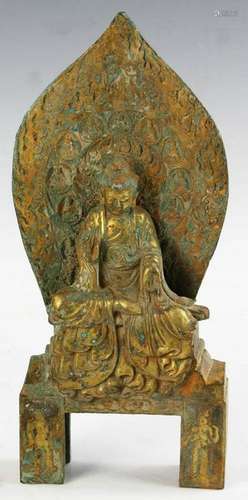 Chinese Gilt Bronze Sitting Buddha