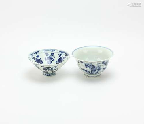 Two Chinese Ming Style Porcelain Bowls