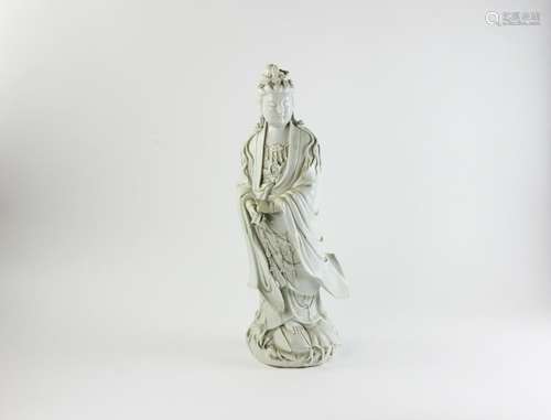 Chinese Blanc-de-Chine Standing Guanyin