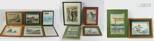 Group of (10) Japanese Woodblock Prints