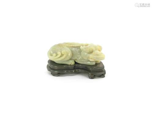 Chinese Carved White Jade Pixiu