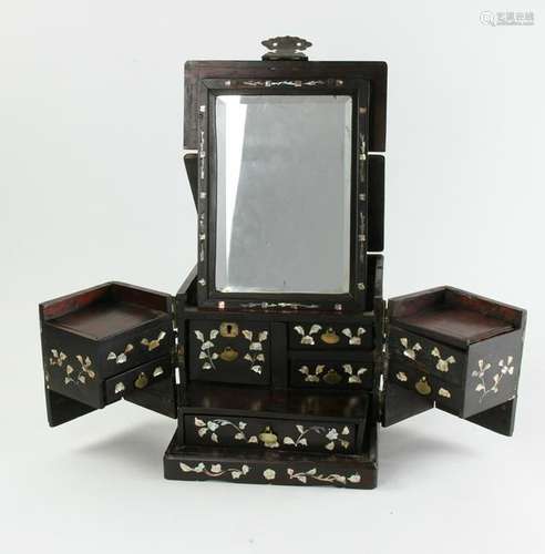 19thC Japanese Inlaid Vanity Box