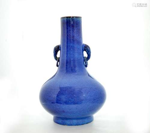 Large Chinese Flambe-Glaze Porcelain Vase
