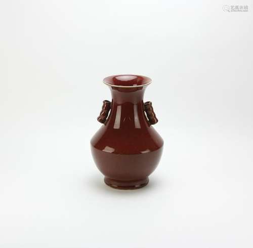 Chinese Red Glazed Porcelain Vase