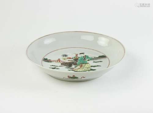 Chinese Famille Verte Porcelain Plate