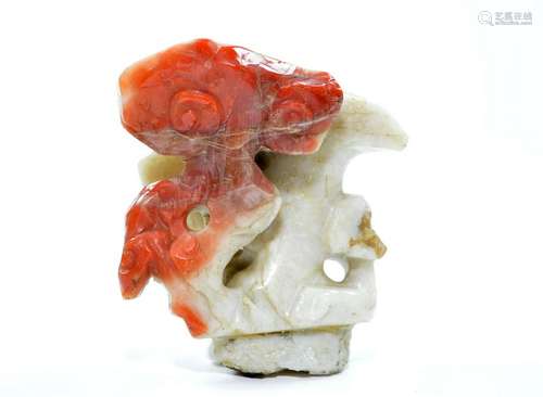 Fine Chinese Nanhong Agate Longevity Tree