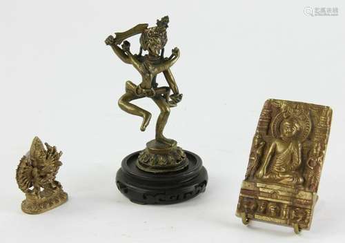 (3) Asian Figures Buddha Bodhisattva