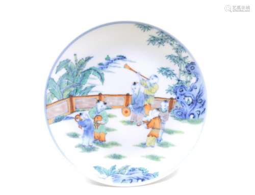 Fine Chinese Doucai Porcelain Dish