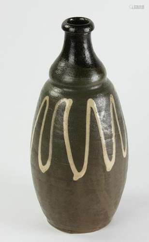 Japanese Studio Pottery Inbe Ware Bottle