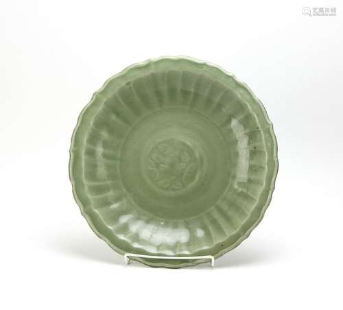 15thC Chinese Celadon Glazed Longquan Plate