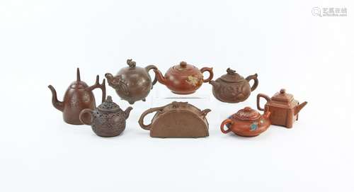 (8) Chinese Yixing Pottery Teapots