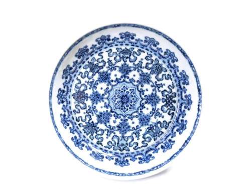 Fine Blue and White Sino-Tibetan Porcelain Bowl