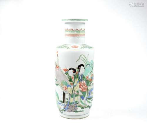 Large Chinese Famille Verte Vase