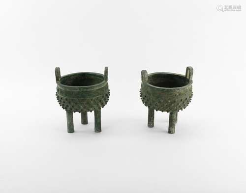 Two Chinese Bronze Censers