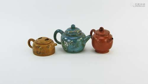 (3) Chinese Yixing Pottery Teapots