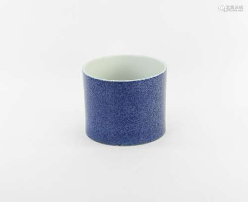 Chinese Blue Glazed Porcelain Brush Pot