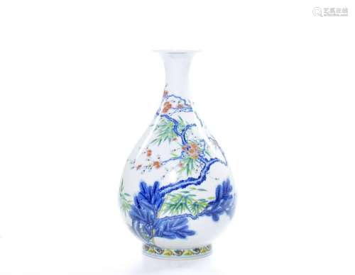 Rare Chinese Doucai Yuhuchun Vase