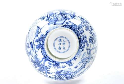 Fine Blue and White Chinese Porcelain Bowl