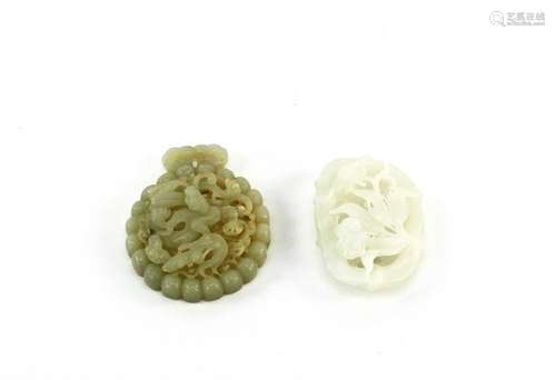 Two Chinese Carved Jade Pendants