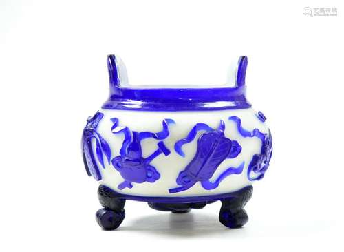 Chinese Peking Glass Incense Burner