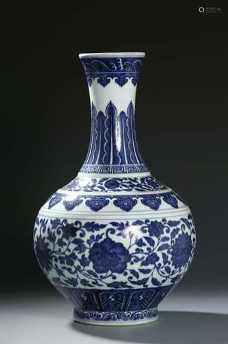 Chinese Blue and White Bottle Vase