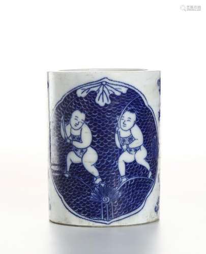 Chinese Blue and White Brushpot