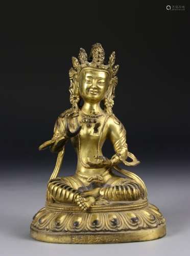 Chinese Gilt-Bronze Buddha Figure