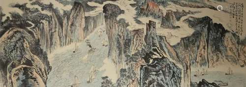 Chinese Scroll Painting of Landscape