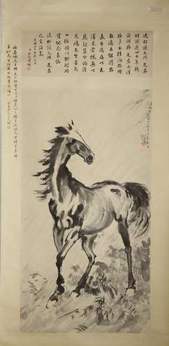 Chinese Scroll Painting of Horse