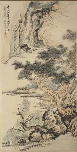 Chinese Scroll Painting of Landscape