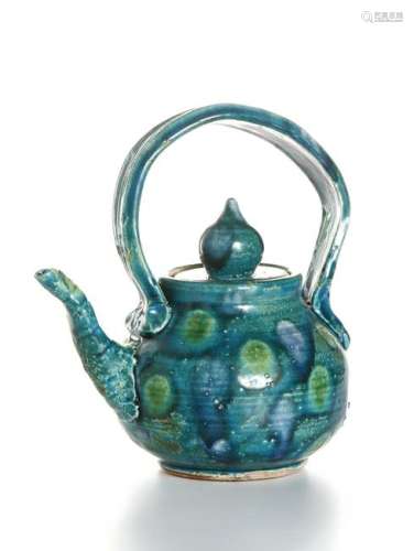 Chinese Flambe-Glazed Teapot